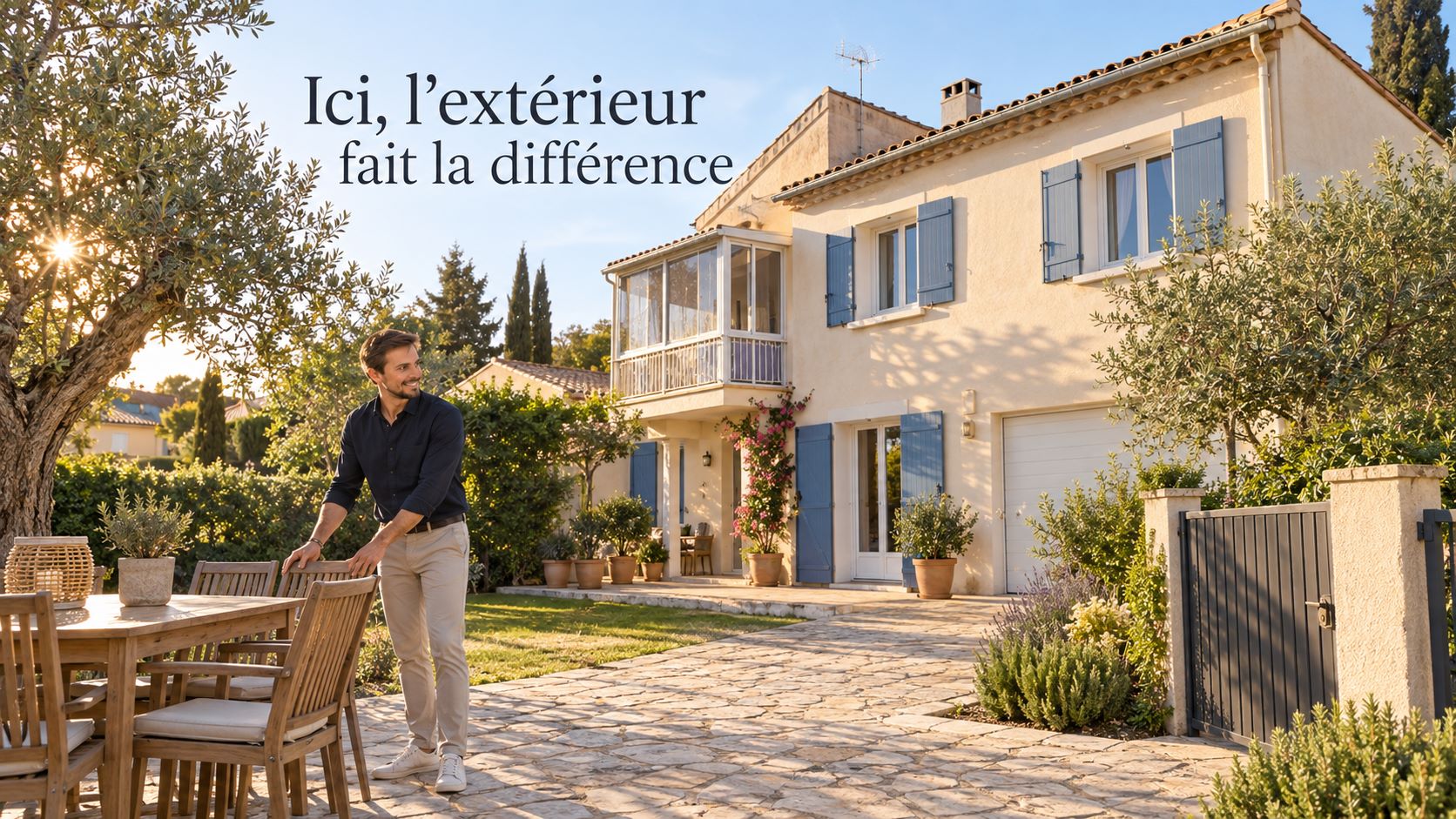Maison familiale de La Garde préparée pour la vente, terrasse et jardin mis en valeur